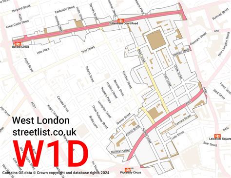 Map of W1D 7HD postcode .